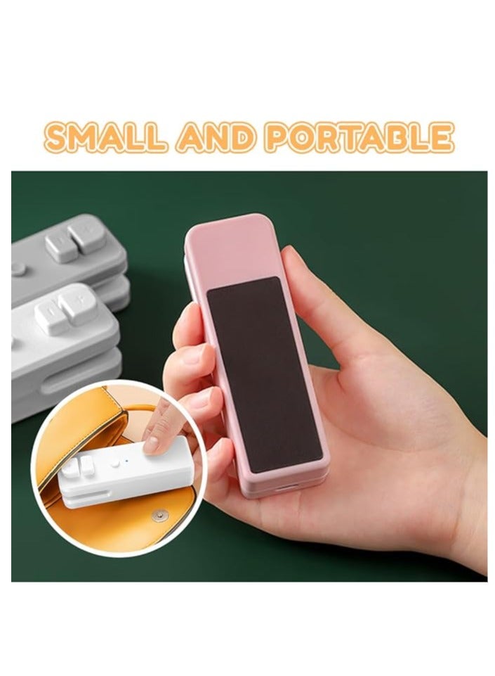 Arabest Mini Bag Sealer, 2025 Upgrade 2 in 1 Heat Sealer with Cutter USB Rechargeable Mini Sealing Machine Heat Seal Tool, Portable Vacuum Food Sealer Bag Sealing Machine for Plastic Bags Snack Bags (Pink) - Image 4