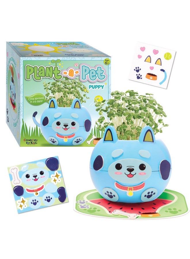 كريتيفتي فور كيدز Plant-A-Pet: ألعاب الجراء للفتيات - هدايا صغيرة وحشو الجوارب للفتيات، فنون وحرف يدوية للأطفال من سن 6 إلى 8 سنوات فما فوق، مجموعة أنشطة للأطفال من صنعك - Image 1