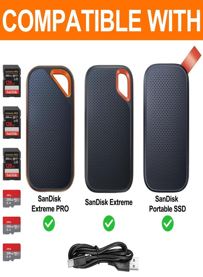 Yewltvep Hard Case for SanDisk Extreme Pro/SanDisk Extreme Portable External SSD 1TB 2TB 4TB 500GB 8TB, Travel Case Protective Cover Storage Bag,Memory Card SD SDXC SDHC Card Storage Holder Organizer(Box Only) - Image 2