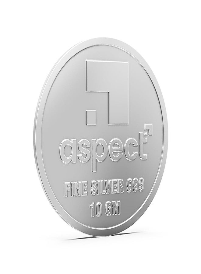 Aspect Bullion Wedding Silver Coin 999 Purity for Gifting & Investment - 10 gm D1 - Image 2