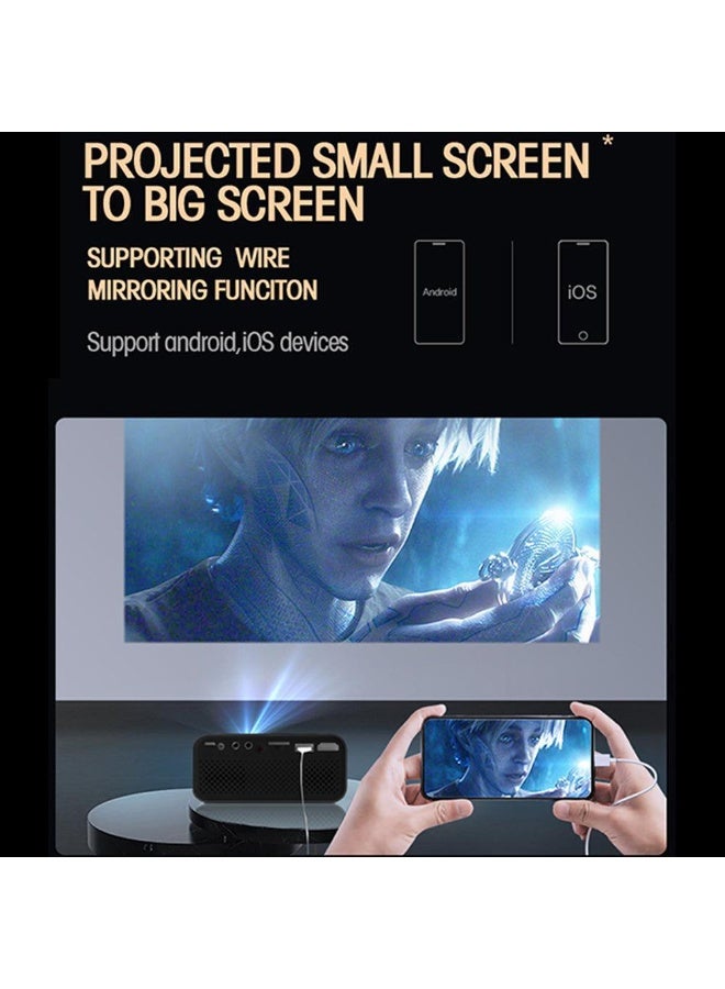 New T500 Mini Projector 1920x1080P 80 Lumens Mini Home Theater LED HD Digital Portable Projector With Remote Control & Adaptor  - Image 2
