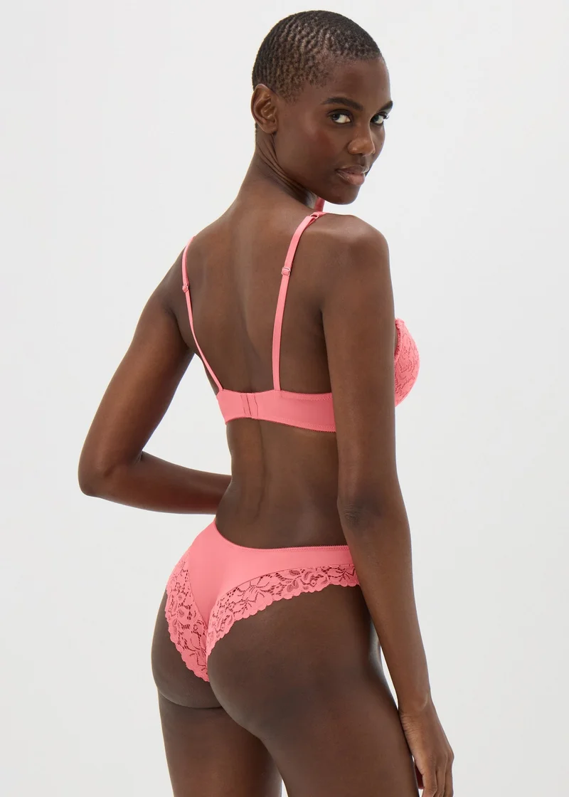 Matalan Coral Lace Brazilian Knickers
