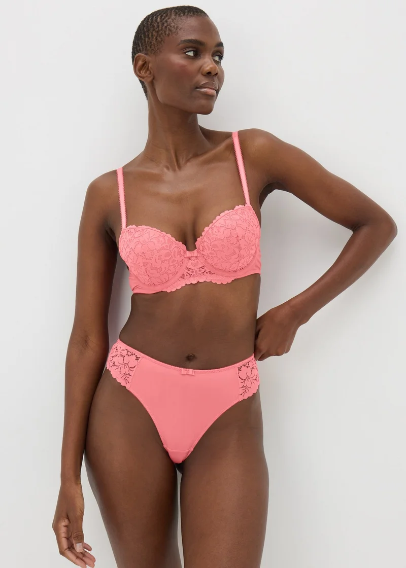 Matalan Coral Lace Brazilian Knickers