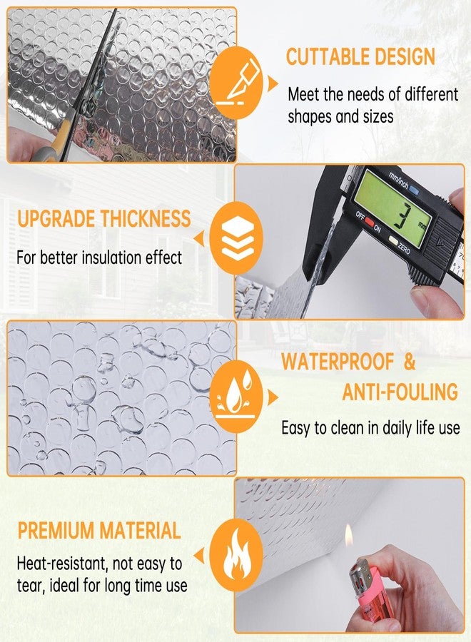 LSGCQ Reflective Foil Insulation, Double Reflective Bubble Insulation Sheet, Aluminum Foil Bubble Shield, Reflective Window Insulation Radiant Barrier Roll for RV Windows Weatherproofing(23.6''x 20Ft) - Image 3