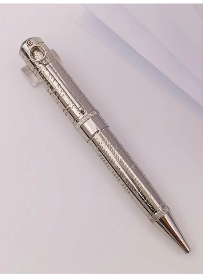 كاتيرا قلم حبر جاف فاخر بجودة و اناقة عالية بتصميم مريح وسلس - فضي.