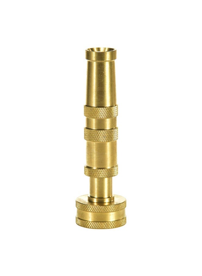 KISSUN 4" Heavy-Duty Brass Hose Nozzle, Adjustable Twist Hose Nozzle, Jet Sweeper Nozzle, Garden Sprayer - Image 1
