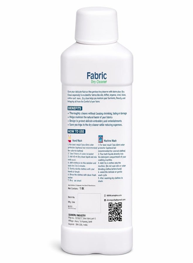 ASTRO PLUS + Astro Plus+ Fabric Dry Cleaner 1 Litre Pack | Professional Grade Stain Remover | Cleaner For Car Interiors, Seat, Carpet, Roof Headliner, Upholstery, Fabric, Sofa - Image 2