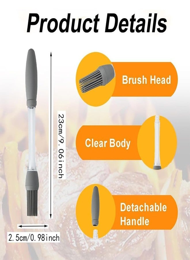 HONGID Silicone Basting Brush, Grey, Double-Ended BBQ Brush for Grilling and Cooking - Image 5
