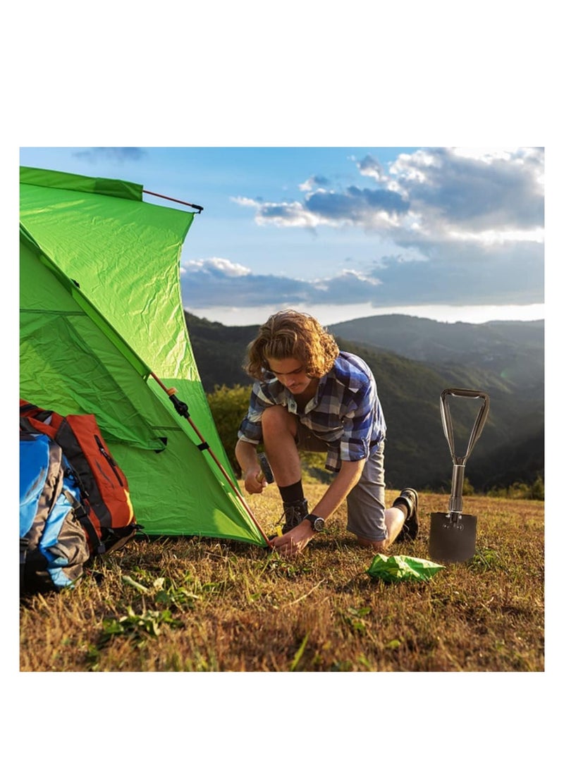 SYOSI Folding Shovel, Tactical Folding Trowel, Versatile Engineer Shovel, Folding Trenching Tool, Collapsible Outdoor Digging Implement, Portable Hoe, Includes Band Saw and Pick, for Home Outdoor Activitie - Image 3