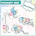 Oppaxf 4 Pcs Keyboard Fidget Keychain Decompression Toys Keyboard Fidget Clicker Finger Keyboard ToysFidget Keychain with LED Light Stress Relief KeyboardKeyboard Clicker for Gifts to Pass The Boring Time - Image 3