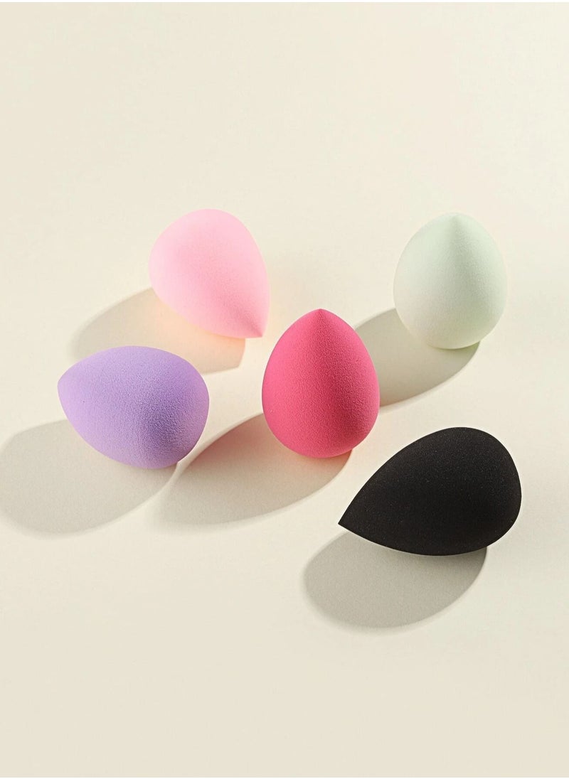 Shein - 5-piece drop shape makeup sponge set with storage box - Image 1
