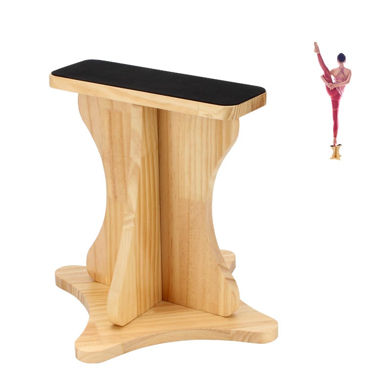 Lxmxgk Cheer Balance Trainer Wooden Cheer Flyer Stand Cheer Stand for Cheerleading Flyer Balance Cheer Flyer Stand Balance and Flexibility Trainer for Flexibility Core Strength Cross Structure - Image 2