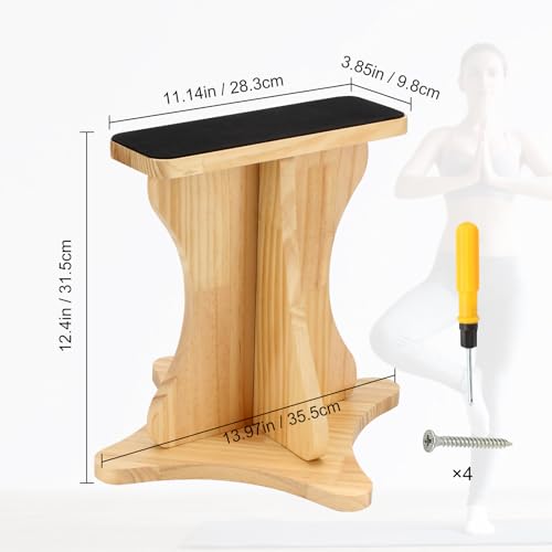 Lxmxgk Cheer Balance Trainer Wooden Cheer Flyer Stand Cheer Stand for Cheerleading Flyer Balance Cheer Flyer Stand Balance and Flexibility Trainer for Flexibility Core Strength Cross Structure - Image 3