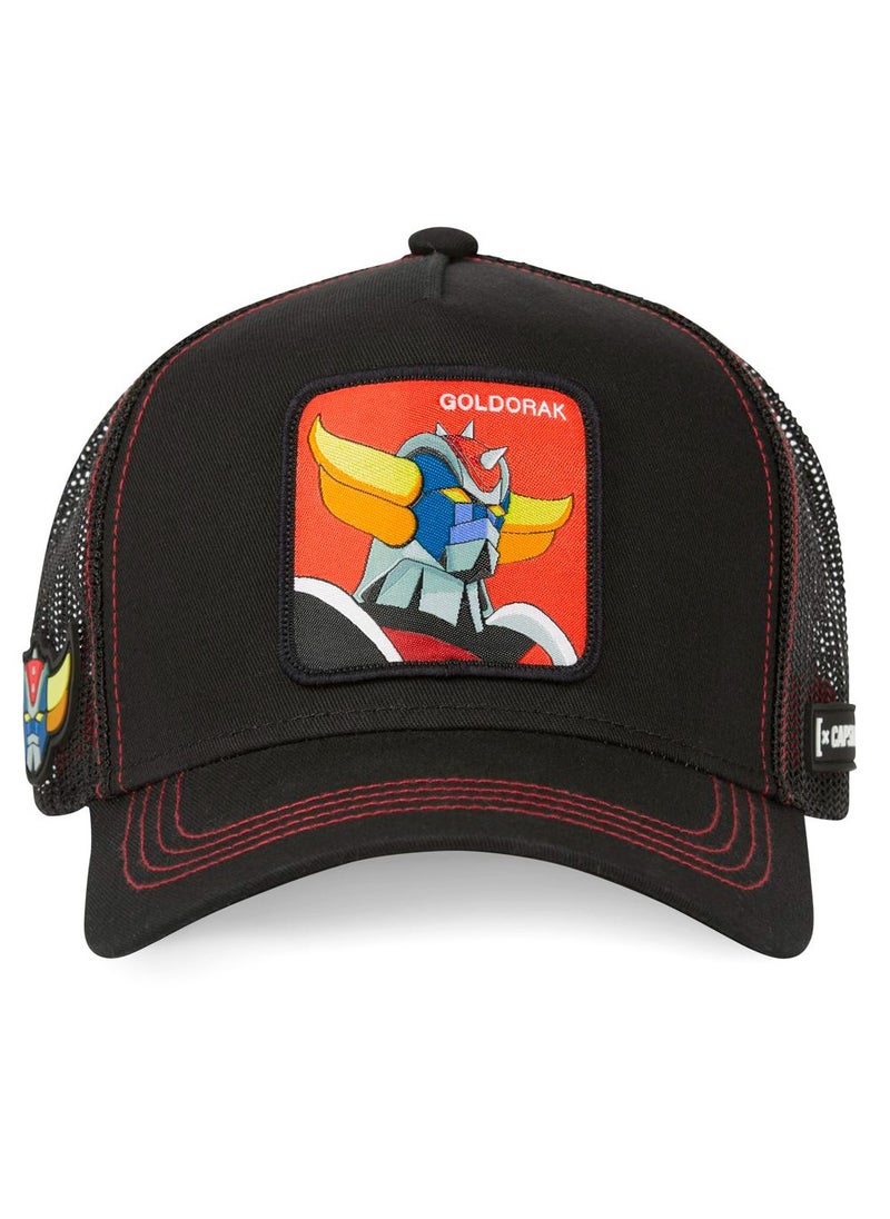 [ X ] Capslab - Goldorak Unisex Adult Trucker Cap Black - Image 1