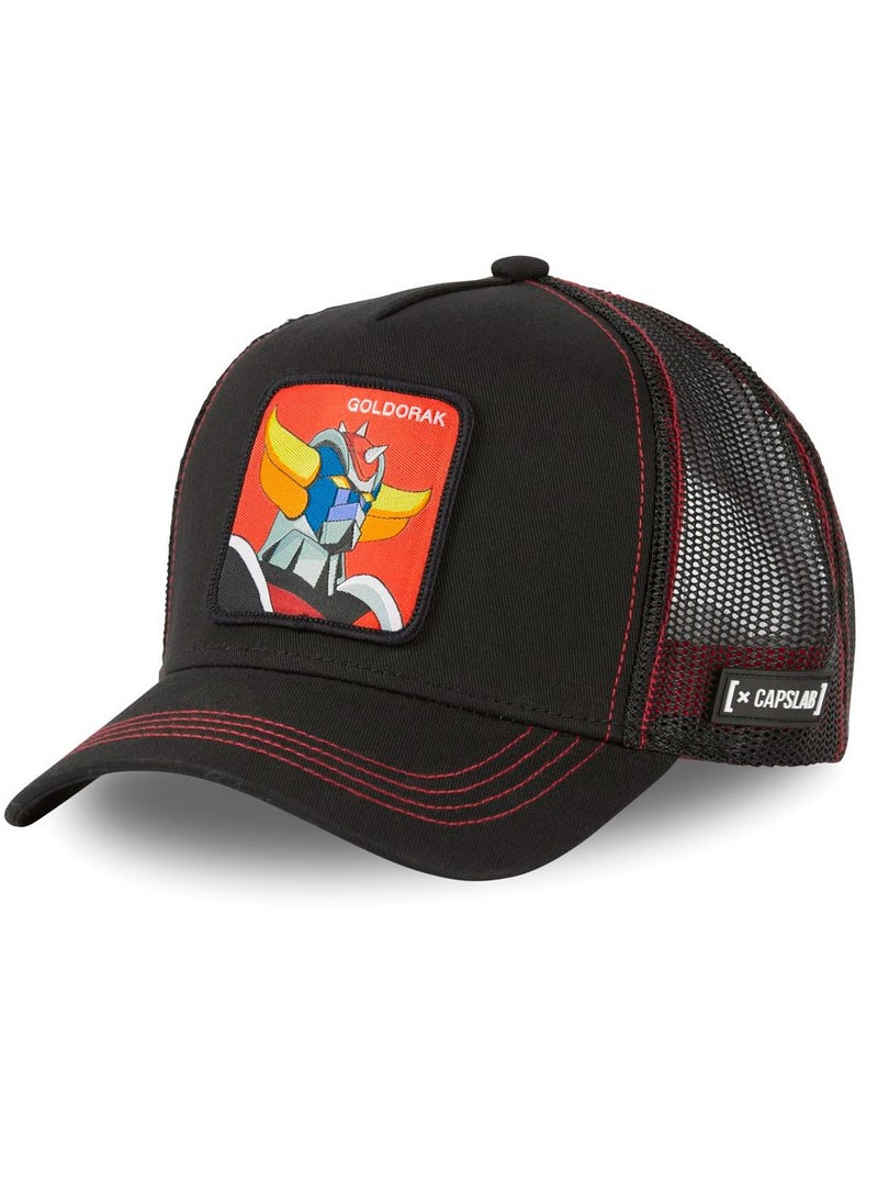 [ X ] Capslab - Goldorak Unisex Adult Trucker Cap Black - Image 1