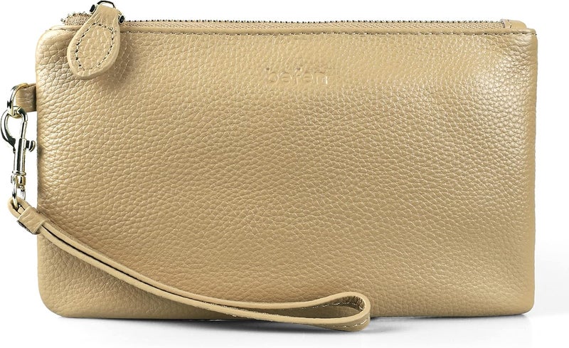 befen Genuine Leather Wristlet Clutch RFID Blocking Bag Cell Phone Wallet Purse Wristlet Wallet Purses and Handbags for Women - Image 1