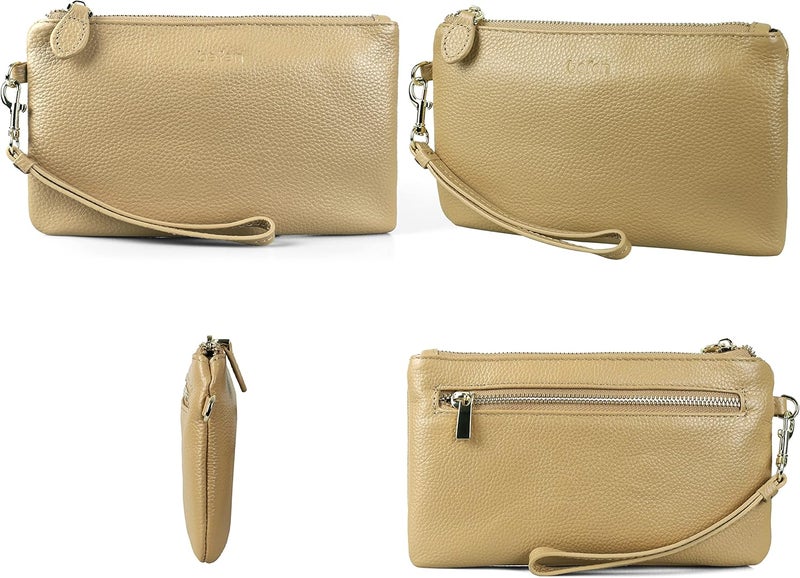 befen Genuine Leather Wristlet Clutch RFID Blocking Bag Cell Phone Wallet Purse Wristlet Wallet Purses and Handbags for Women - Image 5