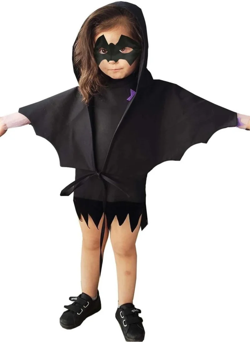 Shecco Babba Halloween Girls Bat Cape and Bat Mask, Girls Halloween Costumes