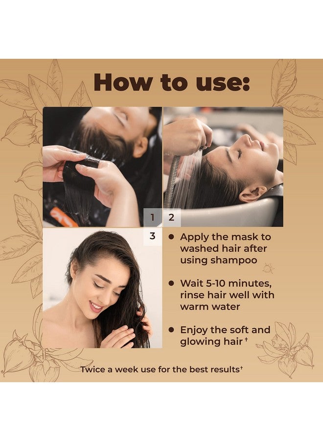 KINPUR ORGANIC COSMETICS Hair Mask For Dry Damaged Hair With Collagen Biotin Argan Oil Helps Repair Hair And Reduce Damage From Heat Sun Coloring Moisturizing Keratin Hair Mask For Split Ends Hair Loss And Breakage - Image 4