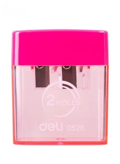 Deli Push Pull Double Hole Pencil Sharpener Single Hole Double Hole Multifunctional Pencil Sharpener School Office Stationery  - Image 1