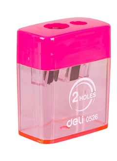 Deli Push Pull Double Hole Pencil Sharpener Single Hole Double Hole Multifunctional Pencil Sharpener School Office Stationery  - Image 3