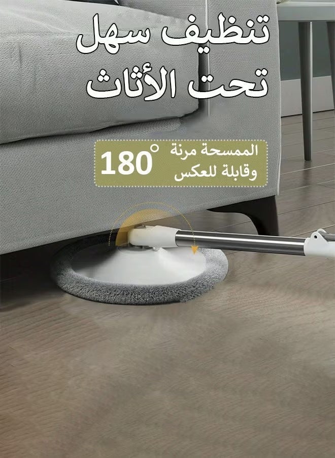 360 Degree Rotating Mop and Bucket Flat Self-Separating Laminating Mop Set with 4 Microfiber Pads and Extendable Handle Perfect for Cleaning All Kinds of Floors - Image 5