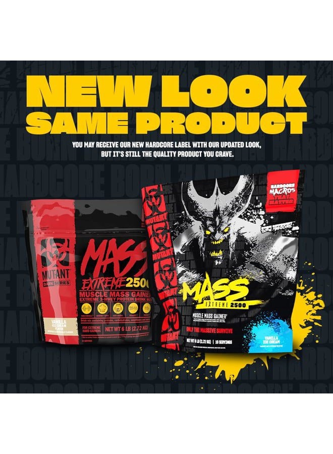 Mutant Mass Extreme Gainer Whey Protein Powder, Build Muscle Size & Strength with High-Density Clean Calories, 6 lbs. (2.72 kg) (Triple Chocolate) - Image 2