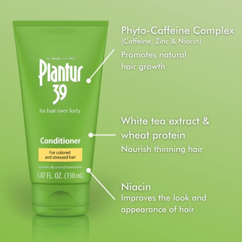 Plantur 39 Phyto Caffeine Women's Nourishing Conditioner 5.07 Fl Oz, for Fine, Thinning Natural Hair Growth, Sulfate Free, Wheat Protein, White Tea Extract - Image 4