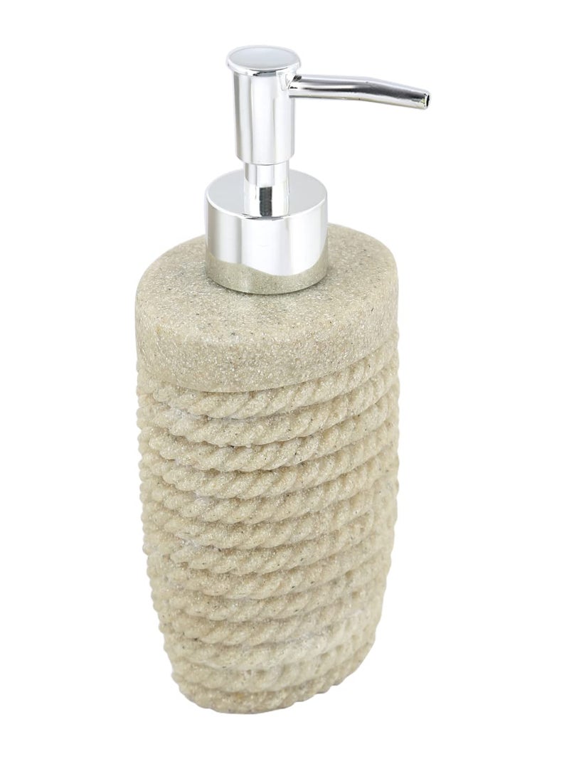 Premium Design Liquid Soap Dispenser (1 Piece) (Material: Polyresin, Capacity: 300ml, Colour: Sand)  - Image 3