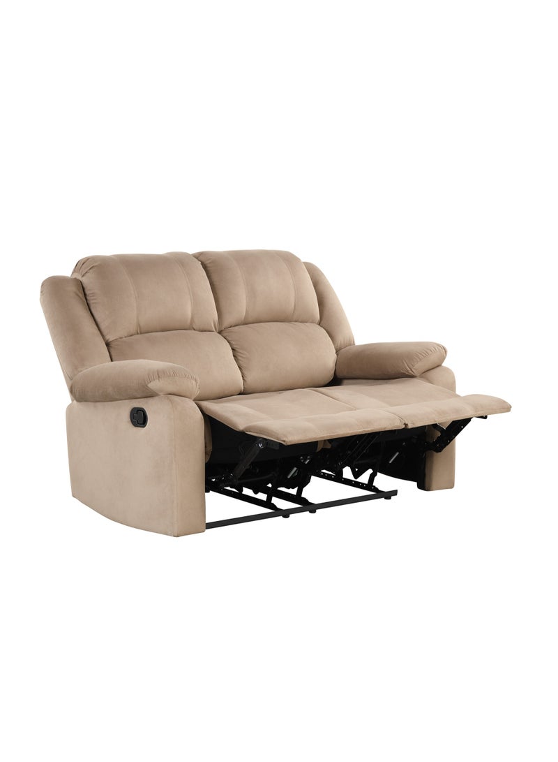 Royaloak Penang 2 Seater Recliner | Fabric Upholstery | High Back Support | Tufted Detailing | Pillow Top Armrest | Pocket Springs | Strong Footrest | Heavy Duty Metal Support for Lasting Comfort - Image 3