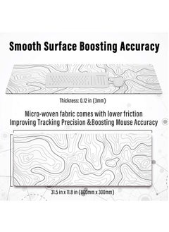 Joshberg Large Mouse Pad Extended Gaming Mouse Pad Non-Slip Rubber Base Mouse pad Office Desk Mat Desk Pad Smooth Cloth Surface Keyboard Mouse Pads for Computers  - Image 3
