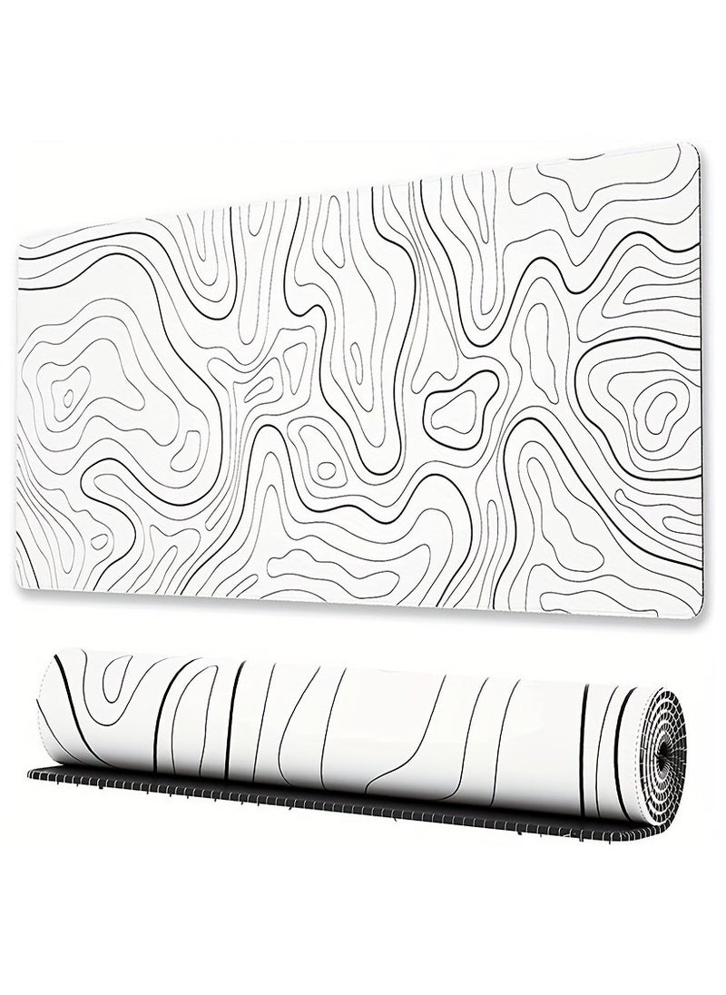 Large Mouse Pad Extended Gaming Mouse Pad Non-Slip Rubber Base Mouse pad Office Desk Mat Desk Pad Smooth Cloth Surface Keyboard Mouse Pads for Computers