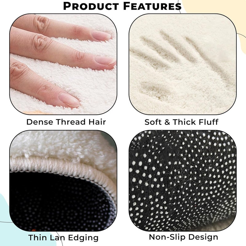 Kraptick Bedside Rug Compact and Stylish Rugs for Bedroom Comfortable and Cushioned Footrest Carpet SpecialShaped Imitation Cashmere Small Animal Rug5 40 90cm - Image 4