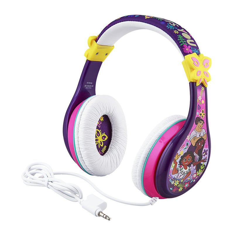 eKids Disney Encanto Headphones for Kids, Wired Headphones for School, Home or Travel, Tangle Free Toddler Headphones with Volume Control, 3.5mm Jack, Includes Headphone Splitter - Image 2