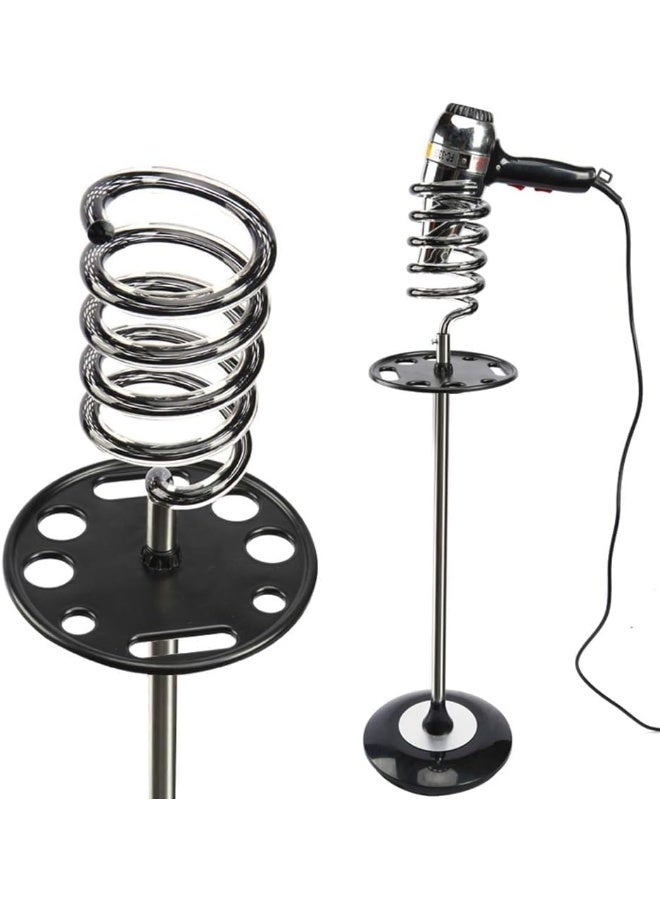 ماركة غير محددة SAFENHAND Professional Hair Dryer Holders Salon Spiral Stainless Steel Dryer Holder Hair Dryers Straighteners Desk Top Desk Mount Stand with Tray  - Image 3