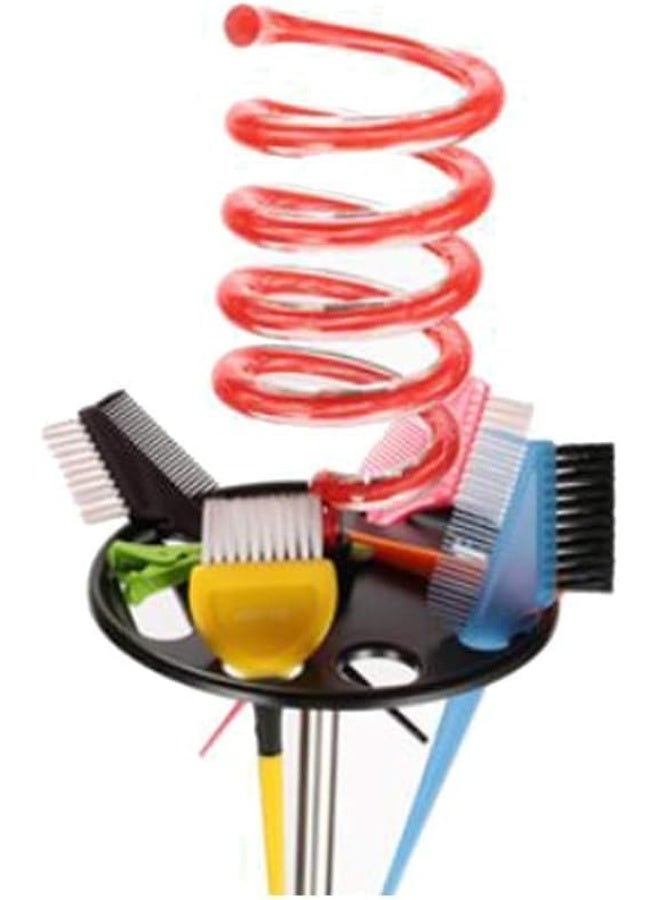 ماركة غير محددة SAFENHAND Professional Hair Dryer Holders Salon Spiral Stainless Steel Dryer Holder Hair Dryers Straighteners Desk Top Desk Mount Stand with Tray  - Image 2