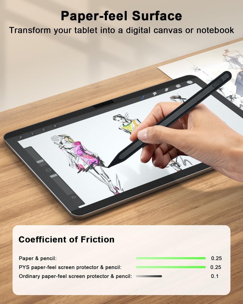 pys Magnetic Paper-Feel Screen Protector for Google Pixel Tablet 11 Inch (2023), Detachable and Reusable, Draw and Write Like on Paper, Case Friendly, Anti-Glare Matte Finish - Image 4