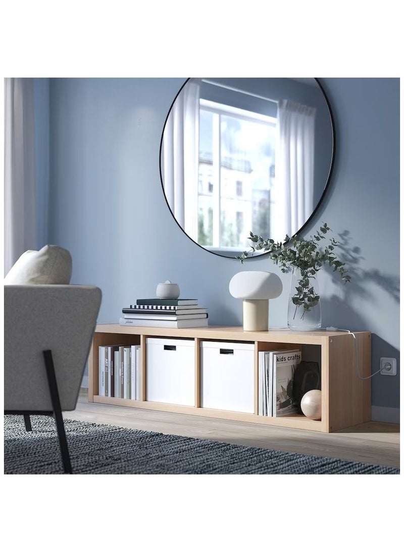 WK وحدة رفوف تخزين بتأثير خشب البلوط الأبيض 42x147 سم - Image 3