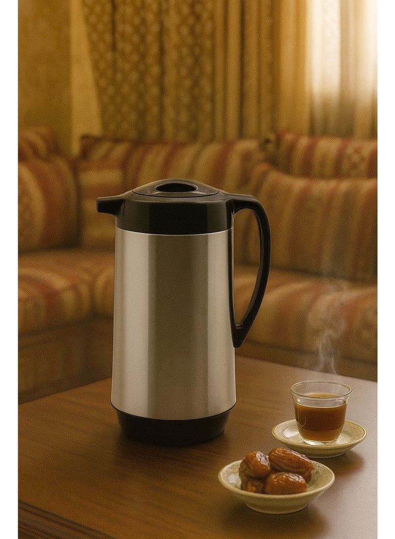 باصرة ترمس شاي وقهوة ستانلس ستيل من باصرة – 1 لتر