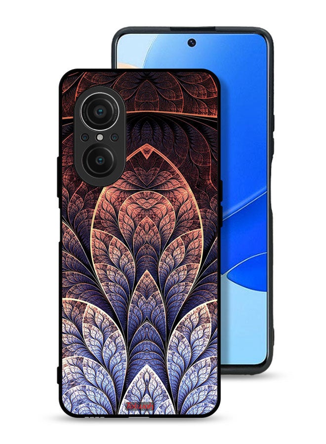 Tolwak غطاء واقي لهاتف هواوي نوفا 9 SE 4G بتصميم زهور هندسية تجريدية - Image 1