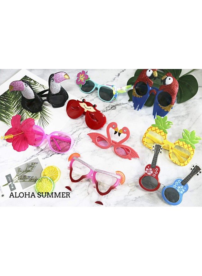 Ocean Line Luau Party Sunglasses 9 Pairs Funny Hawaiian Glasses Tropical Fancy Dress Props Fun Summer Kids Party Favors Beach Themed Party Supplies Decoration  - Image 3