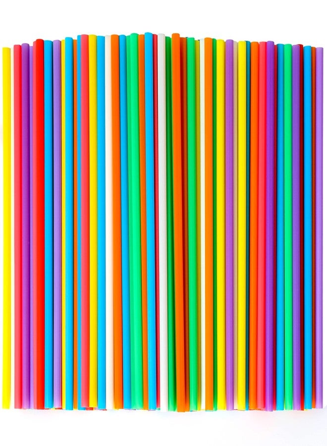 CVNDKN 500 Pcs Colorful Disposable Drinking Plastic Straws.(0.23'' diameter and 8.26" long)-8 Colors - Image 1
