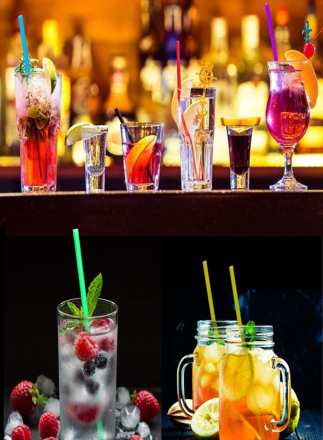 CVNDKN 500 Pcs Colorful Disposable Drinking Plastic Straws.(0.23'' diameter and 8.26" long)-8 Colors - Image 5