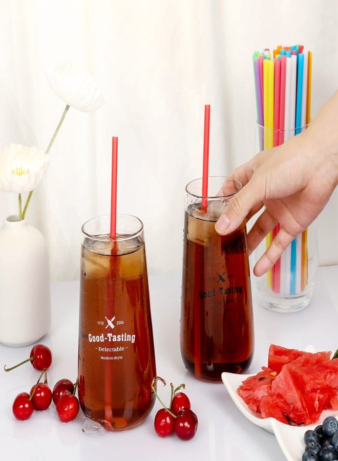 CVNDKN 500 Pcs Colorful Disposable Drinking Plastic Straws.(0.23'' diameter and 8.26" long)-8 Colors - Image 4