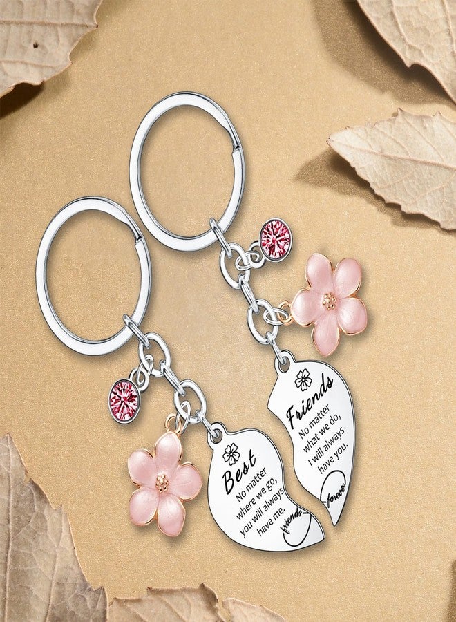 Waeceip 2 Pcs Best Friend Keychain for Women Friendship Matching Keychain for Best Friend Jewelry Gifts for Women Friend Sisters Besties Christmas Birthday Present Friendship Jewellery - Image 2