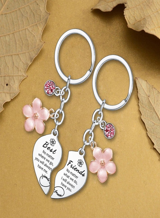 Waeceip 2 Pcs Best Friend Keychain for Women Friendship Matching Keychain for Best Friend Jewelry Gifts for Women Friend Sisters Besties Christmas Birthday Present Friendship Jewellery - Image 3