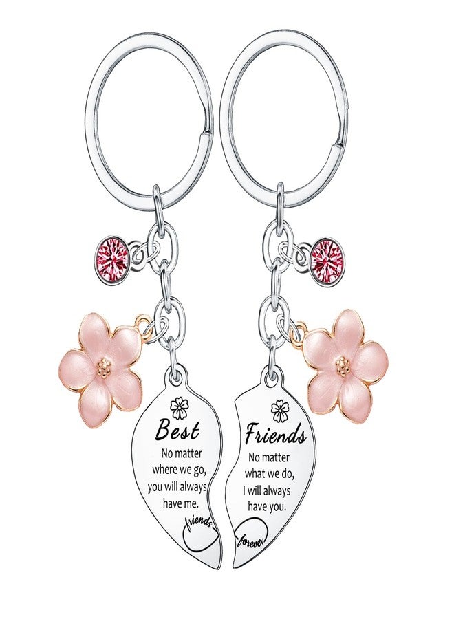 Waeceip 2 Pcs Best Friend Keychain for Women Friendship Matching Keychain for Best Friend Jewelry Gifts for Women Friend Sisters Besties Christmas Birthday Present Friendship Jewellery - Image 1