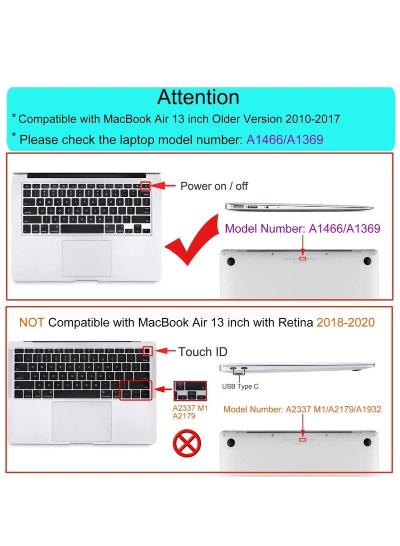 تنطبق على ماك بوك اير 13.3 بوصة الصلب ماتي شل ( نموذج : a1369 a1466 الإصدار القديم 2010-2017 ) ( أبيض ) - Image 2