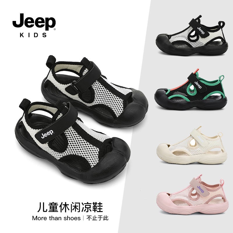 Jeep Kidsren'S Shoes Kidsren'S Toe-Cap Sandals Summer Breathable Mesh Shoes Boys And Girls Beach Shoes River Sandals - Image 2