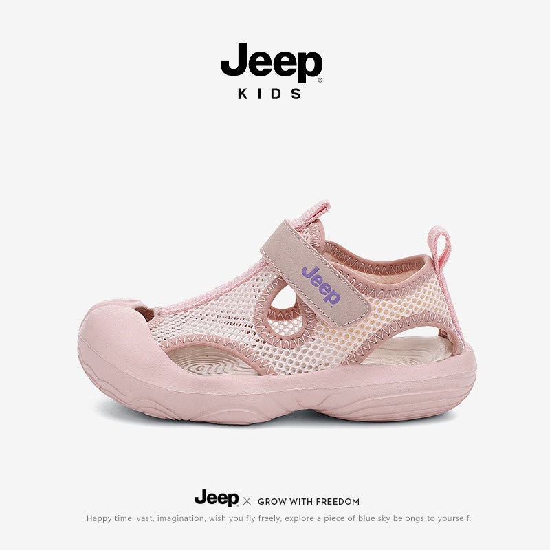 Jeep Kidsren'S Shoes Kidsren'S Toe-Cap Sandals Summer Breathable Mesh Shoes Boys And Girls Beach Shoes River Sandals - Image 1